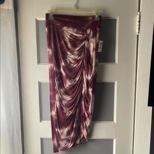 Charlotte Russe Maxi Pencil Skirt Asymmetrical Ruched